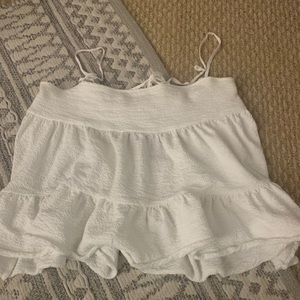 Urban outfitter white ruffled top